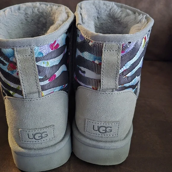 UGG Gray and Multicolor Ankle Boots - Picture 4 of 4
